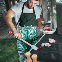 New Zealand Ta Moko Apron Aotearoa Maori Chest Tattoo Turquoise