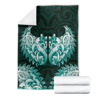 New Zealand Ta Moko Blanket Aotearoa Maori Chest Tattoo Turquoise