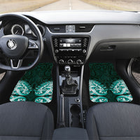 New Zealand Ta Moko Car Mats Aotearoa Maori Chest Tattoo Turquoise