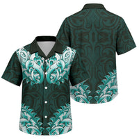 New Zealand Ta Moko Family Matching Tank Maxi Dress and Hawaiian Shirt Aotearoa Maori Chest Tattoo Turquoise LT14 Son's Shirt Turquoise - Polynesian Pride