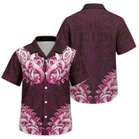 New Zealand Ta Moko Family Matching Long Sleeve Bodycon Dress and Hawaiian Shirt Aotearoa Maori Chest Tattoo Pink LT14 Son's Shirt Pink - Polynesian Pride