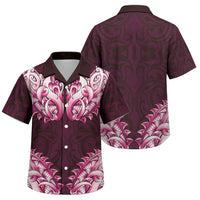 New Zealand Ta Moko Family Matching Short Sleeve Bodycon Dress and Hawaiian Shirt Aotearoa Maori Chest Tattoo Pink LT14 Son's Shirt Pink - Polynesian Pride