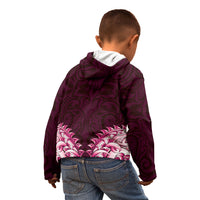 New Zealand Ta Moko Kid Hoodie Aotearoa Maori Chest Tattoo Pink