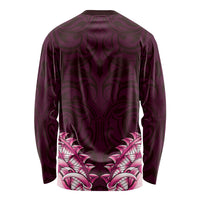 New Zealand Ta Moko Long Sleeve Shirt Aotearoa Maori Chest Tattoo Pink
