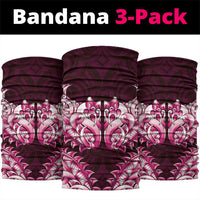 New Zealand Ta Moko Neck Gaiter Aotearoa Maori Chest Tattoo Pink