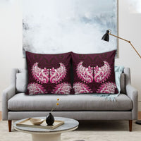 New Zealand Ta Moko Pillow Cover Aotearoa Maori Chest Tattoo Pink