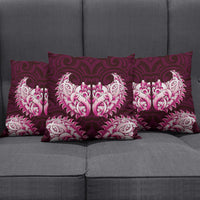 New Zealand Ta Moko Pillow Cover Aotearoa Maori Chest Tattoo Pink