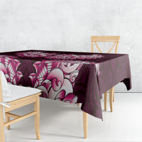 New Zealand Ta Moko Tablecloth Aotearoa Maori Chest Tattoo Pink