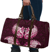 New Zealand Ta Moko Travel Bag Aotearoa Maori Chest Tattoo Pink