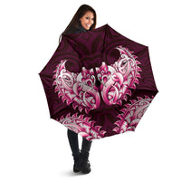 New Zealand Ta Moko Umbrella Aotearoa Maori Chest Tattoo Pink