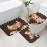 New Zealand Ta Moko Bathroom Set Aotearoa Maori Chest Tattoo Orange
