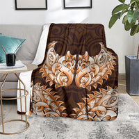 New Zealand Ta Moko Blanket Aotearoa Maori Chest Tattoo Orange