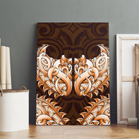 New Zealand Ta Moko Canvas Wall Art Aotearoa Maori Chest Tattoo Orange