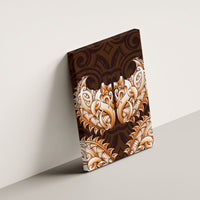 New Zealand Ta Moko Canvas Wall Art Aotearoa Maori Chest Tattoo Orange
