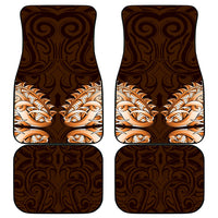 New Zealand Ta Moko Car Mats Aotearoa Maori Chest Tattoo Orange