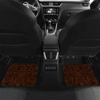 New Zealand Ta Moko Car Mats Aotearoa Maori Chest Tattoo Orange