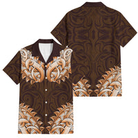 New Zealand Ta Moko Family Matching Off Shoulder Short Dress and Hawaiian Shirt Aotearoa Maori Chest Tattoo Orange LT14 Dad's Shirt - Short Sleeve Orange - Polynesian Pride