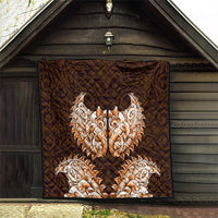 New Zealand Ta Moko Quilt Aotearoa Maori Chest Tattoo Orange