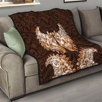 New Zealand Ta Moko Quilt Aotearoa Maori Chest Tattoo Orange