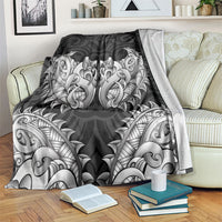 New Zealand Ta Moko Blanket Aotearoa Maori Chest Tattoo Black
