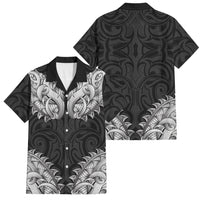 New Zealand Ta Moko Family Matching Mermaid Dress and Hawaiian Shirt Aotearoa Maori Chest Tattoo Black LT14 Dad's Shirt - Short Sleeve Black - Polynesian Pride