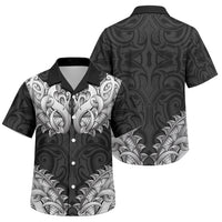 New Zealand Ta Moko Family Matching Mermaid Dress and Hawaiian Shirt Aotearoa Maori Chest Tattoo Black LT14 Son's Shirt Black - Polynesian Pride