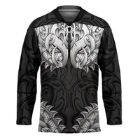 New Zealand Ta Moko Hockey Jersey Aotearoa Maori Chest Tattoo Black
