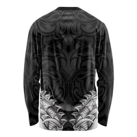 New Zealand Ta Moko Long Sleeve Shirt Aotearoa Maori Chest Tattoo Black