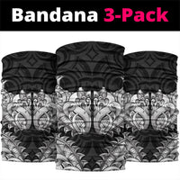 New Zealand Ta Moko Neck Gaiter Aotearoa Maori Chest Tattoo Black