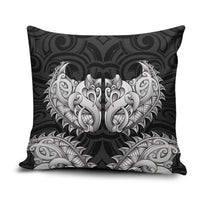 New Zealand Ta Moko Pillow Cover Aotearoa Maori Chest Tattoo Black
