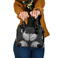 New Zealand Ta Moko Shoulder Handbag Aotearoa Maori Chest Tattoo Black