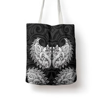 New Zealand Ta Moko Tote Bag Aotearoa Maori Chest Tattoo Black