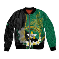 Personalised PNG Enga Provins Bomber Jacket Papua New Guinea Plumeria Melanesian Pattern LT14 Unisex Black - Polynesian Pride