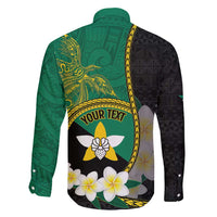 Personalised PNG Enga Provins Family Matching Off Shoulder Short Dress and Hawaiian Shirt Papua New Guinea Plumeria Melanesian Pattern - Polynesian Pride