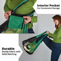 Personalised PNG Enga Provins Grocery Bag Papua New Guinea Plumeria Melanesian Pattern - Polynesian Pride