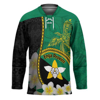 Personalised PNG Enga Provins Hockey Jersey Papua New Guinea Plumeria Melanesian Pattern - Polynesian Pride