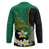 Personalised PNG Enga Provins Hockey Jersey Papua New Guinea Plumeria Melanesian Pattern - Polynesian Pride