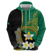 Personalised PNG Enga Provins Hoodie Papua New Guinea Plumeria Melanesian Pattern - Polynesian Pride