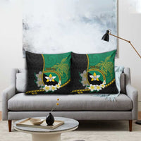 Personalised PNG Enga Provins Pillow Cover Papua New Guinea Plumeria Melanesian Pattern - Polynesian Pride