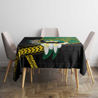 Personalised PNG Enga Provins Tablecloth Papua New Guinea Plumeria Melanesian Pattern - Polynesian Pride