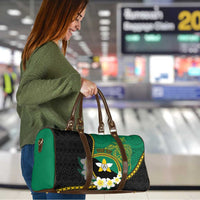 Personalised PNG Enga Provins Travel Bag Papua New Guinea Plumeria Melanesian Pattern - Polynesian Pride