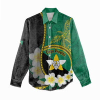 Personalised PNG Enga Provins Women Casual Shirt Papua New Guinea Plumeria Melanesian Pattern - Polynesian Pride