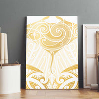 Gold White New Zealand Manta Ray Canvas Wall Art Aotearoa Maori Haehae - Polynesian Pride