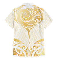Gold White New Zealand Manta Ray Family Matching Mermaid Dress and Hawaiian Shirt Aotearoa Maori Haehae - Polynesian Pride
