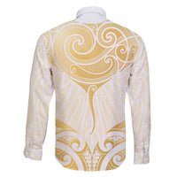 Gold White New Zealand Manta Ray Family Matching Mermaid Dress and Hawaiian Shirt Aotearoa Maori Haehae - Polynesian Pride