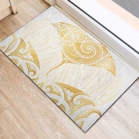 Gold White New Zealand Manta Ray Rubber Doormat Aotearoa Maori Haehae - Polynesian Pride