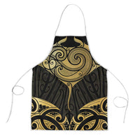 Gold Black New Zealand Manta Ray Apron Aotearoa Maori Haehae - Polynesian Pride