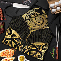 Gold Black New Zealand Manta Ray Apron Aotearoa Maori Haehae - Polynesian Pride