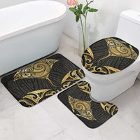 Gold Black New Zealand Manta Ray Bathroom Set Aotearoa Maori Haehae - Polynesian Pride