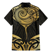 Gold Black New Zealand Manta Ray Family Matching Mermaid Dress and Hawaiian Shirt Aotearoa Maori Haehae - Polynesian Pride